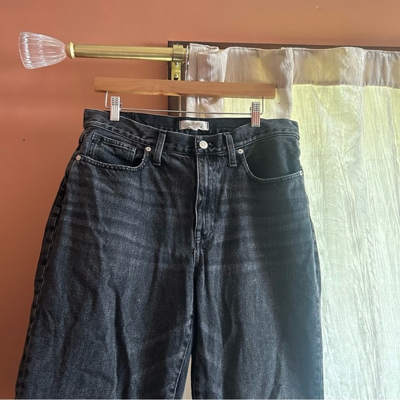 Madewell Petite Baggy Tapered Jeans Mackinnon Wash Charcoal Washed Black Size 30 - Picture 3 of 11